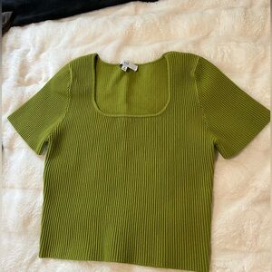 Square neck short sleeve ribbed sweater! Size M from Nordstrom Rack - worn once!